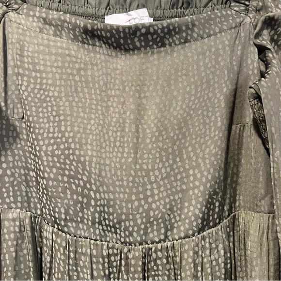 LOFT Olive Long Sleeve Square Neck Babydoll Dress size X small - Picture 5 of 13